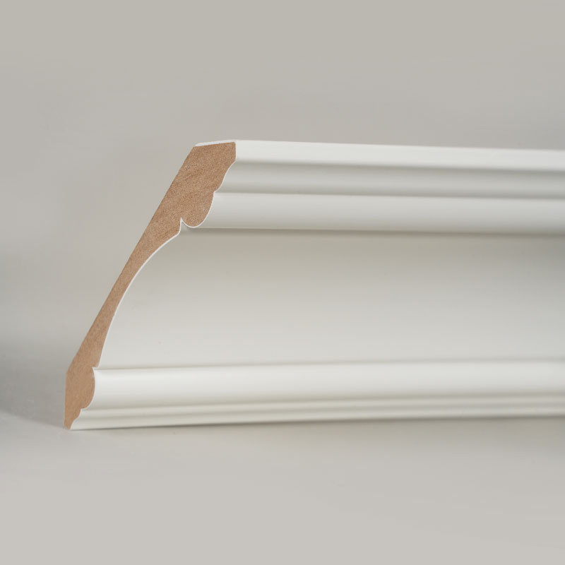 قالب تاج MDF (مجهز بالحشو وأبيض لؤلؤي) 3/4 بوصة × 4 3/4 بوصة